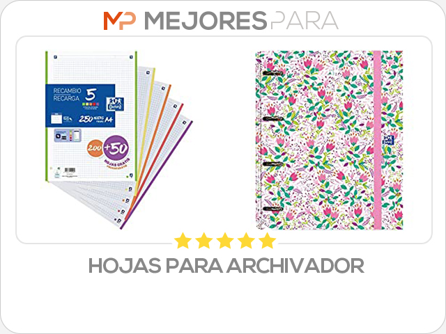 hojas para archivador