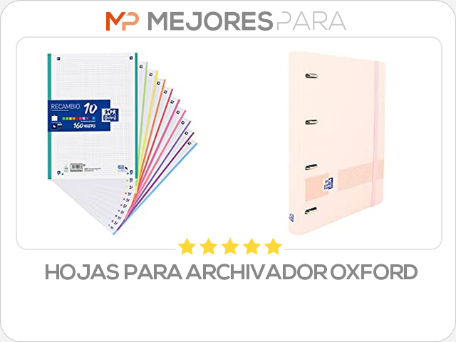 hojas para archivador oxford