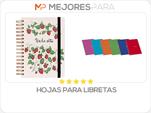 hojas para libretas