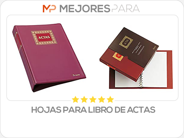 hojas para libro de actas