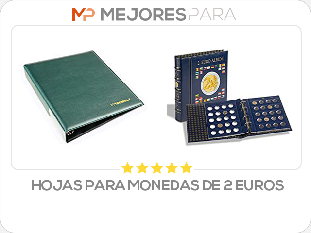 hojas para monedas de 2 euros