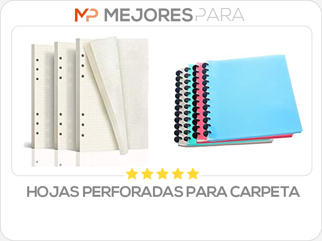 hojas perforadas para carpeta