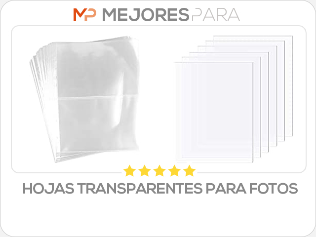 hojas transparentes para fotos