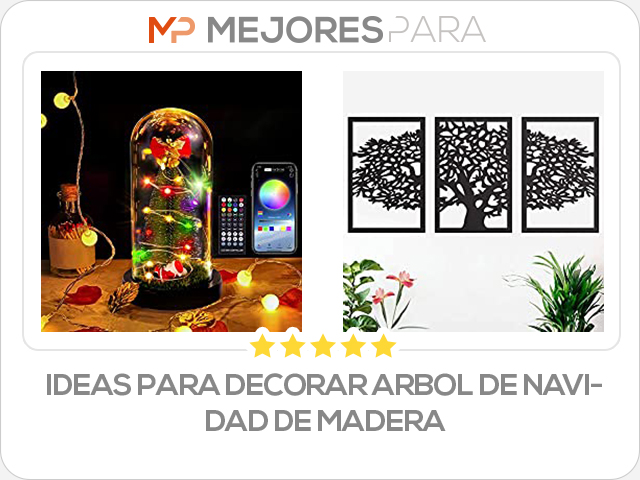 ideas para decorar arbol de navidad de madera