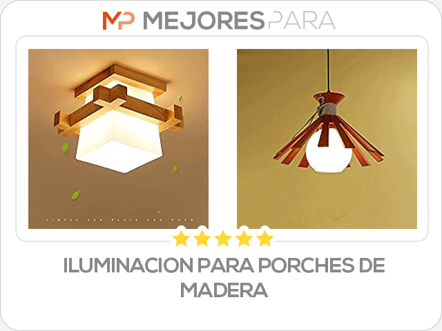 iluminacion para porches de madera