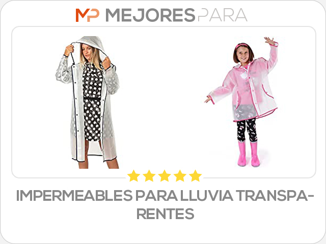 impermeables para lluvia transparentes