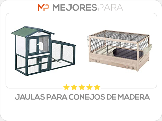 jaulas para conejos de madera