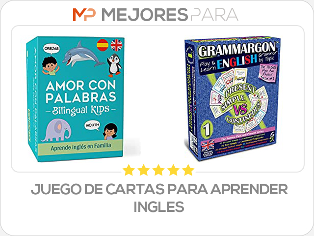 juego de cartas para aprender ingles