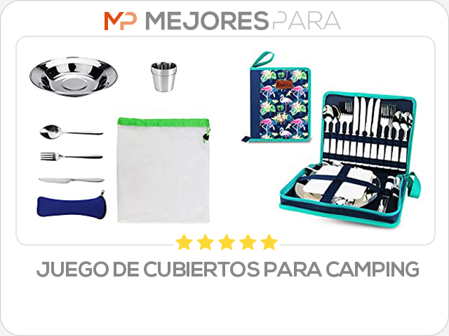 juego de cubiertos para camping