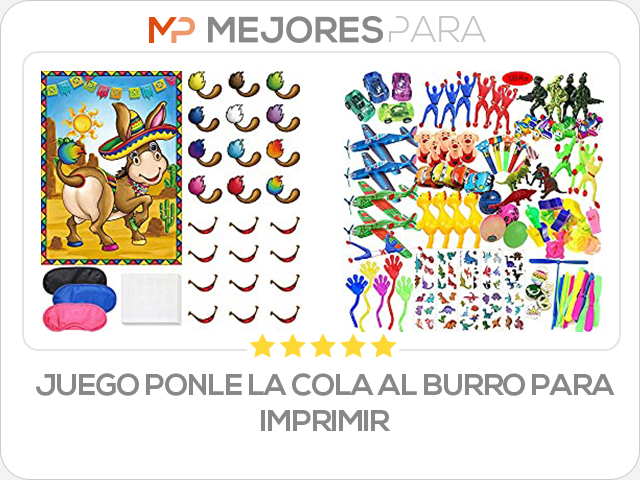 juego ponle la cola al burro para imprimir