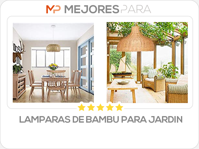 lamparas de bambu para jardin