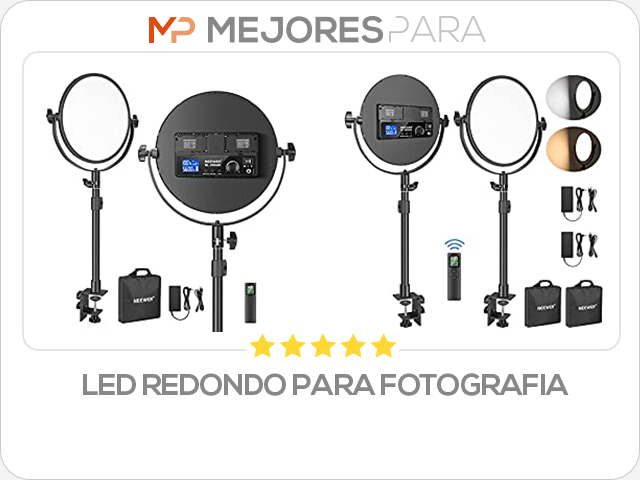 led redondo para fotografia