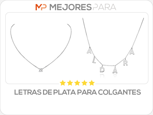 letras de plata para colgantes