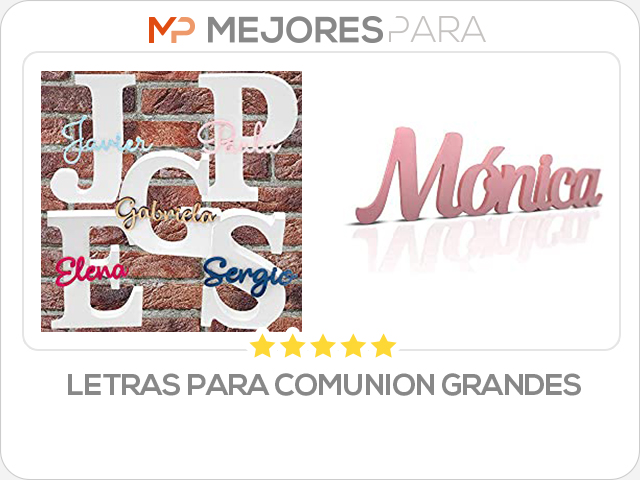 letras para comunion grandes