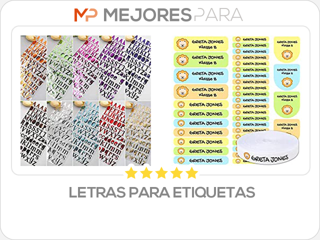letras para etiquetas