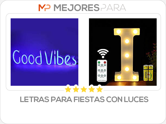 letras para fiestas con luces