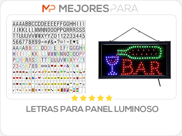 letras para panel luminoso