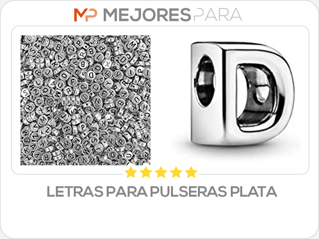 letras para pulseras plata