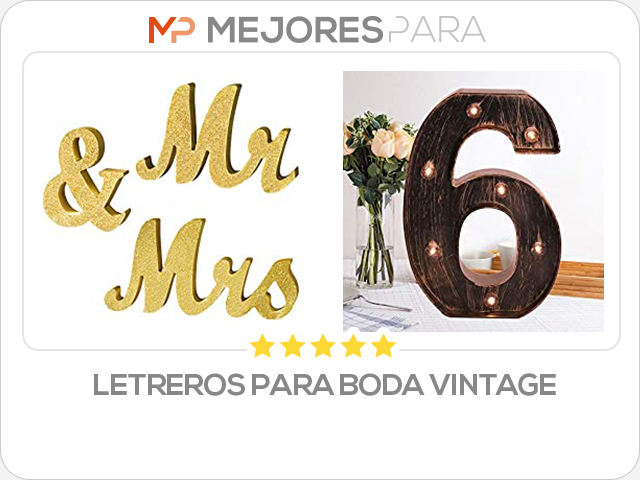 letreros para boda vintage