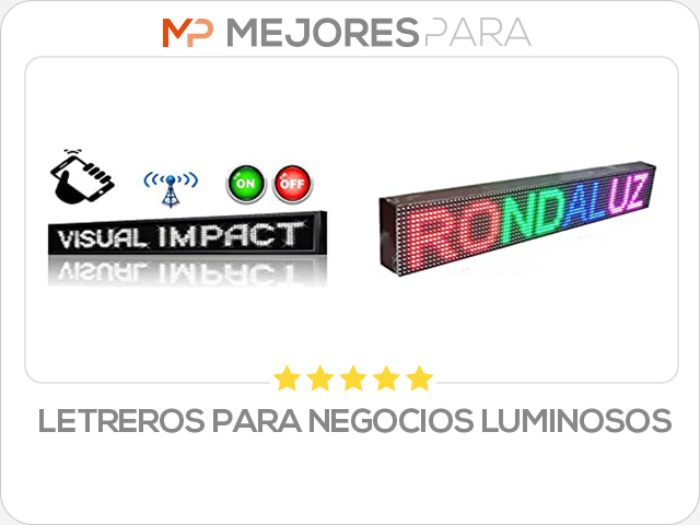 letreros para negocios luminosos