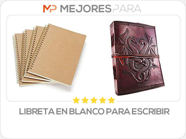 libreta en blanco para escribir