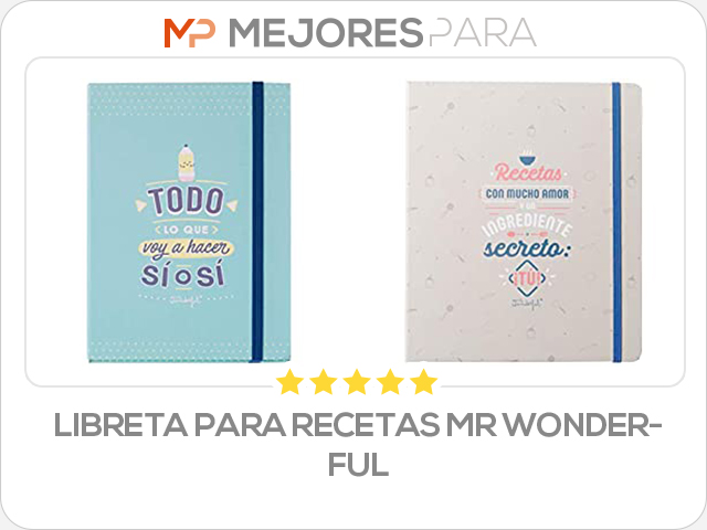 libreta para recetas mr wonderful