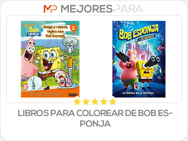libros para colorear de bob esponja