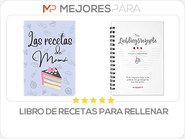 libro de recetas para rellenar