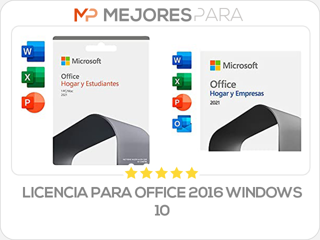 licencia para office 2016 windows 10