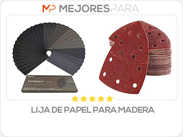 lija de papel para madera