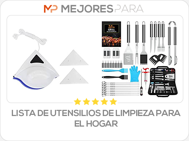 lista de utensilios de limpieza para el hogar