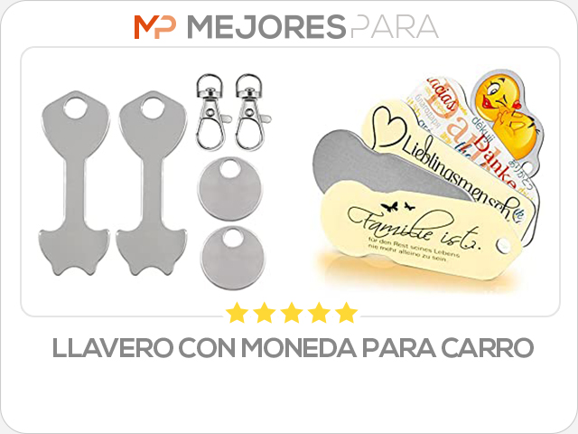 llavero con moneda para carro