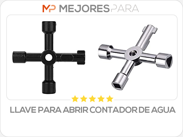 llave para abrir contador de agua