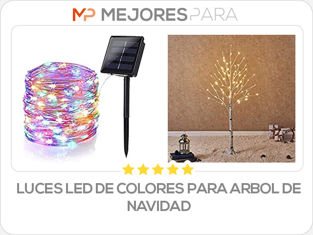 luces led de colores para arbol de navidad