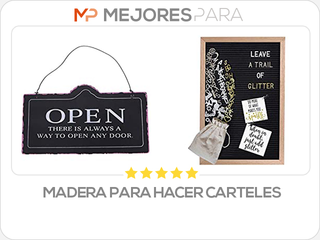 madera para hacer carteles