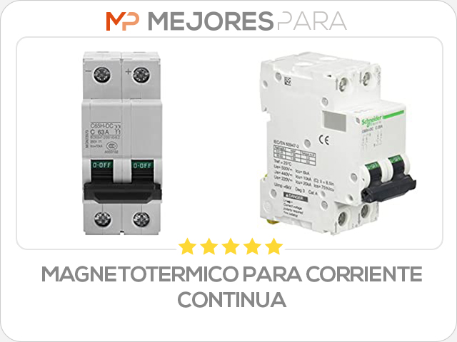 magnetotermico para corriente continua