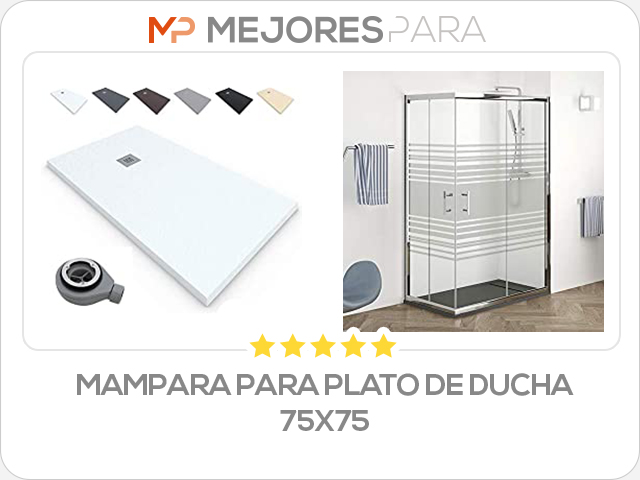 mampara para plato de ducha 75x75