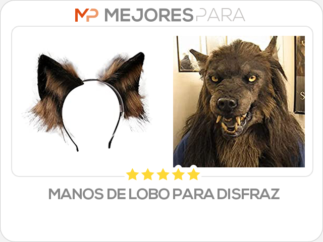 manos de lobo para disfraz