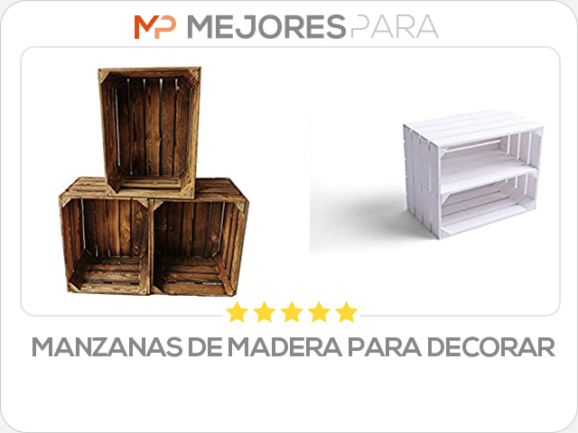 manzanas de madera para decorar