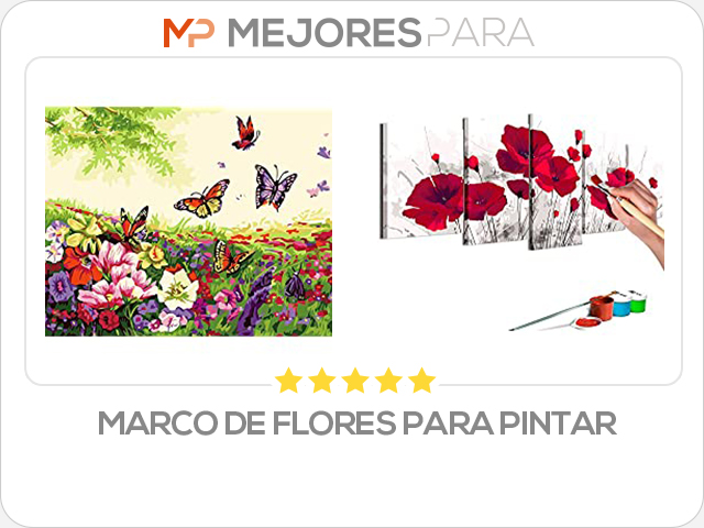 marco de flores para pintar