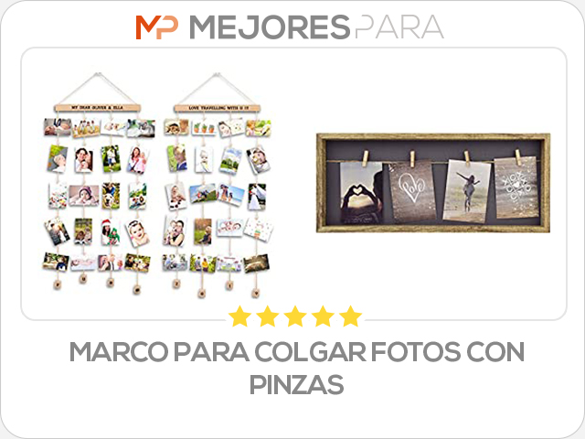 marco para colgar fotos con pinzas