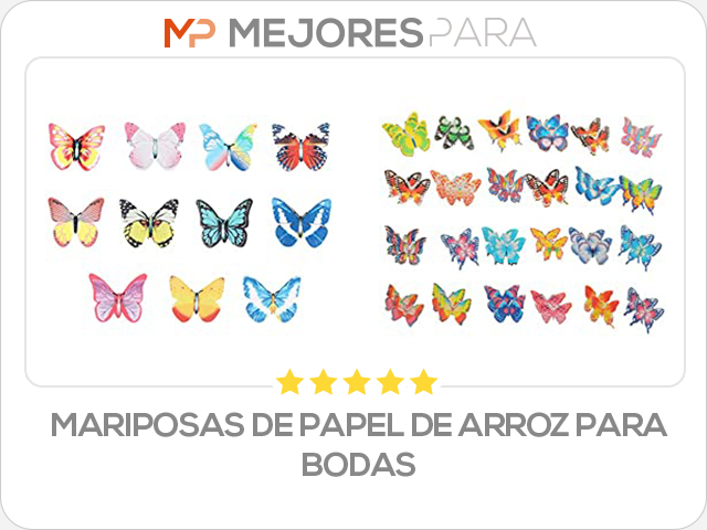 mariposas de papel de arroz para bodas