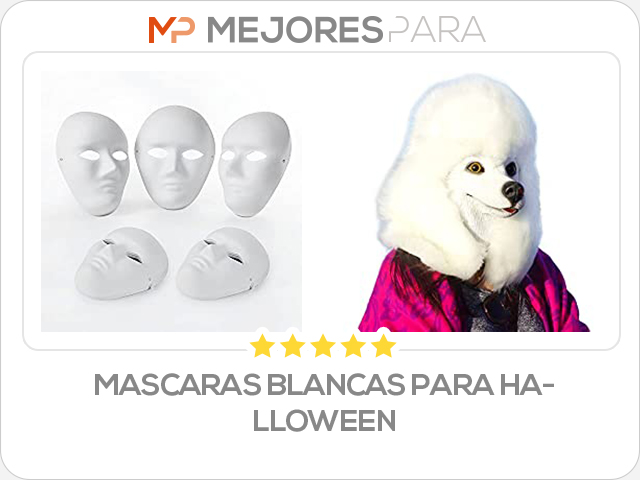 mascaras blancas para halloween