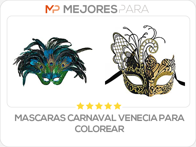 mascaras carnaval venecia para colorear