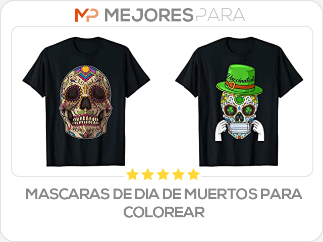 mascaras de dia de muertos para colorear