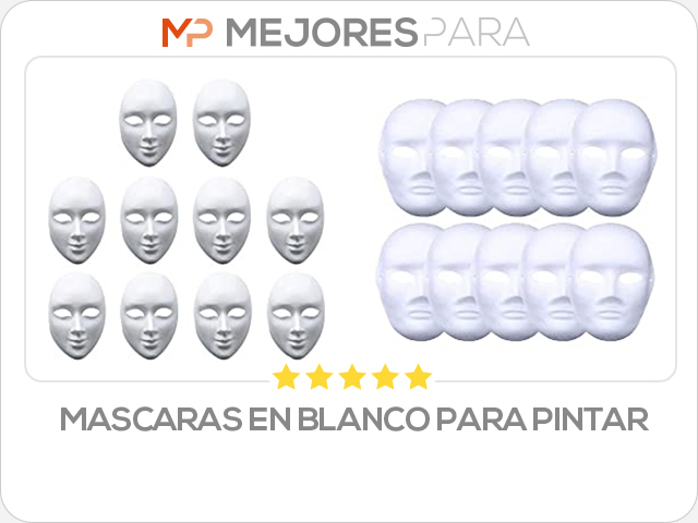 mascaras en blanco para pintar