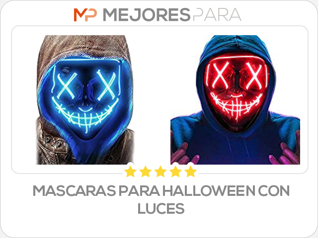 mascaras para halloween con luces