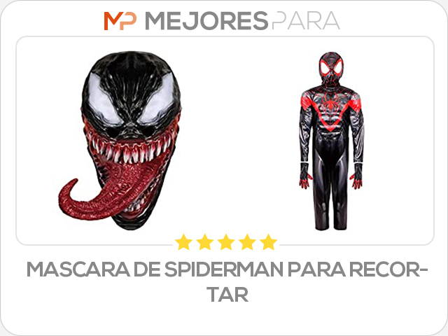 mascara de spiderman para recortar