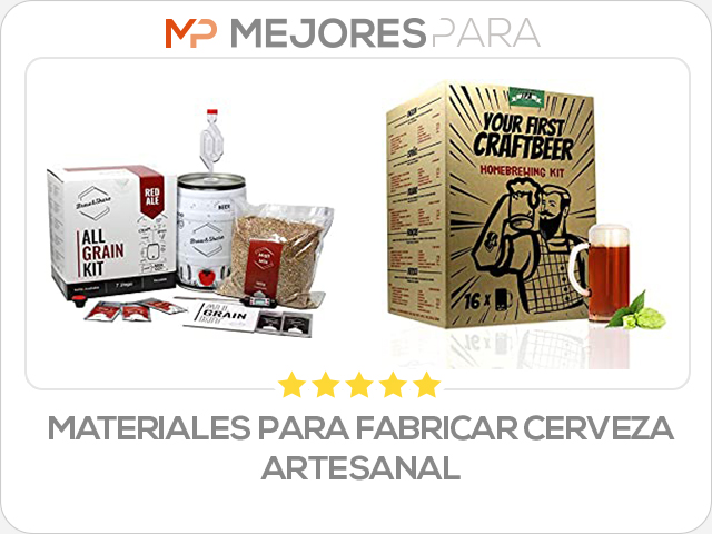 materiales para fabricar cerveza artesanal