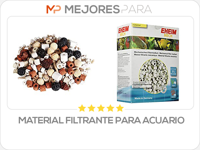 material filtrante para acuario